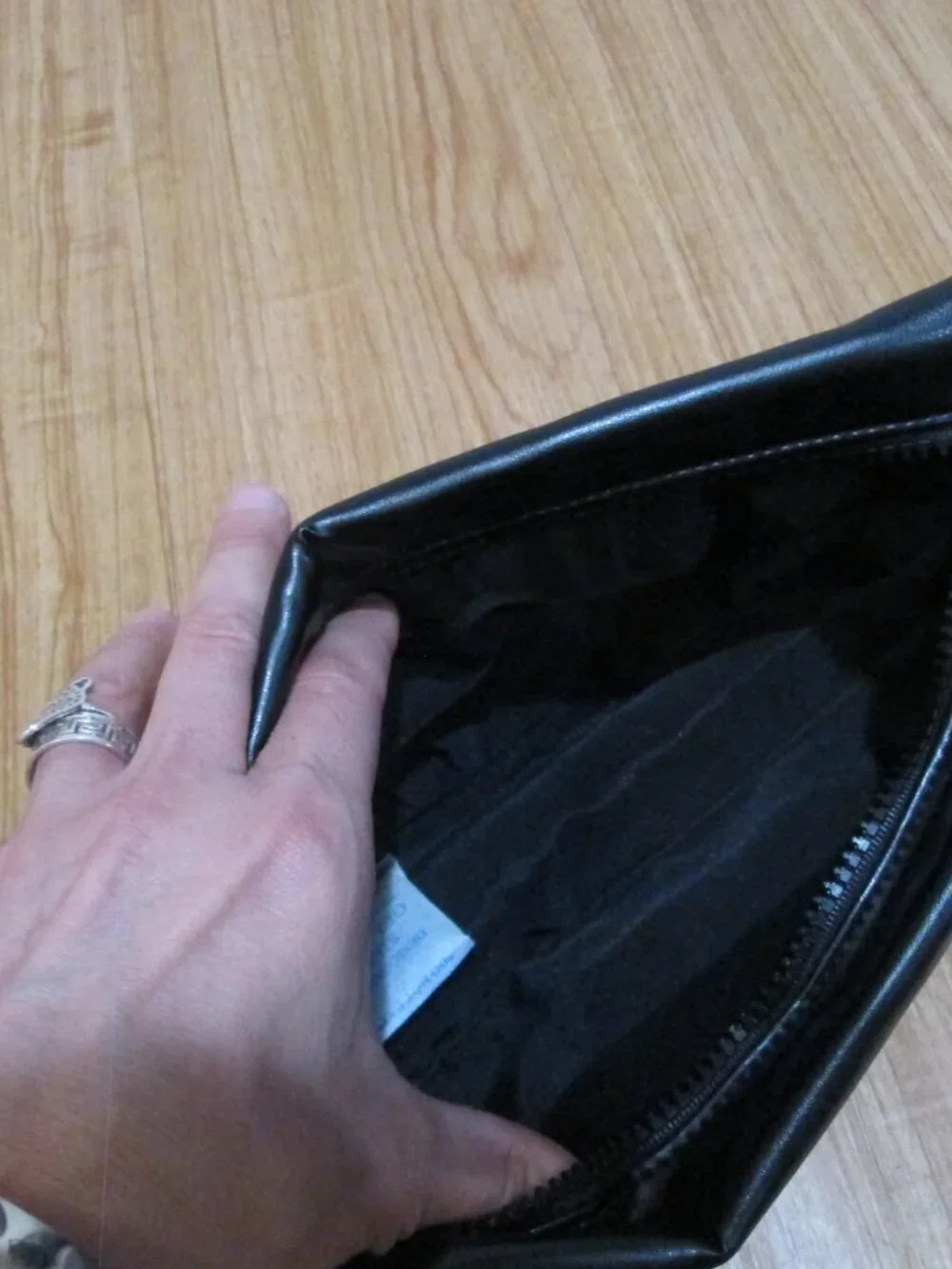 Yves Saint Laurent Parfums MYSLF line Black toiletry bag Sleek zipper bag